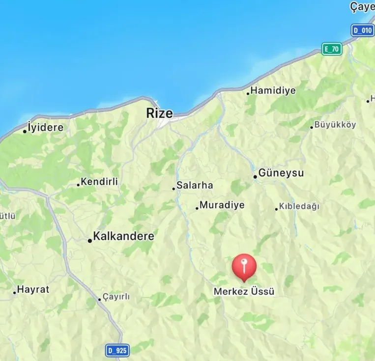 Rize’de 3. Kez Deprem Oldu