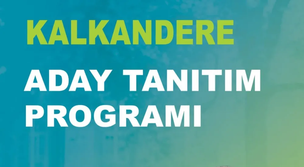 AK Parti Kalkandere Tanıtım Programı Cumartesi 15:30 da Yapılacak