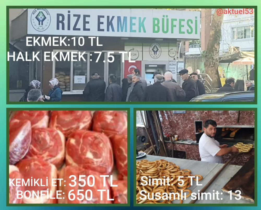 Rize’de bir ZAM’da Ete Geldi,Kemikli Et 350,Bonfile 650 !