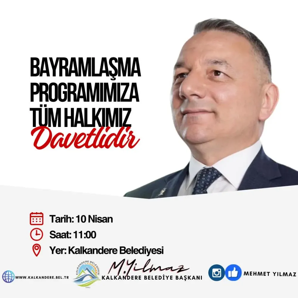 BAYRAMLAŞMA ÇARŞAMBA GÜNÜ KALKANDERE BELEDİYESİ ÖNÜNDE YAPILACAK