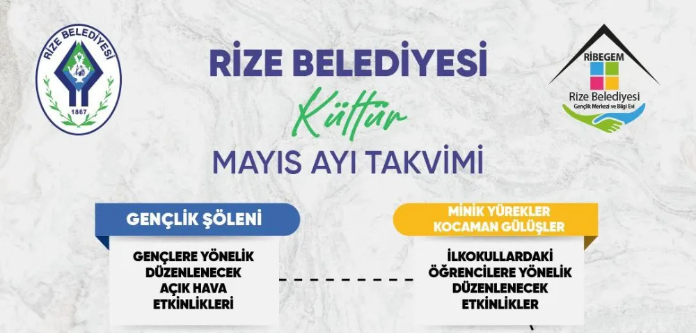 Rize Belediyesi Mayıs Ayı Kültür Takvimi