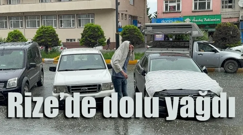 Rize Pazar İlçesine Dolu Yağdı