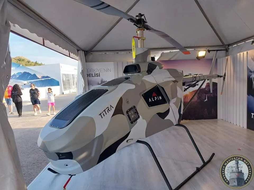 Efes-2024 Tatbikattında Sergilenen Titra Teknoloji Üretimi Alpin İnsansız helikopteri