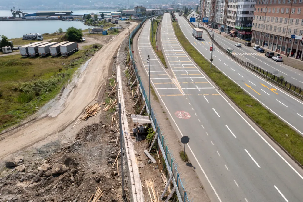 Rize Sahil Bisiklet Yolu Çalışmaları Devam ediyor