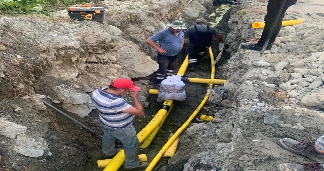 Doğalgaz Şebekesi ana hattımız ilçe girişimize ulaştı