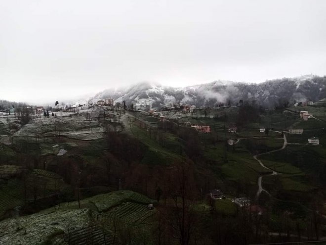 16 Mart 2020 Kalkandere'den kar manzaraları