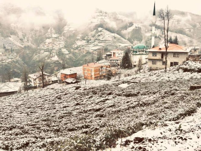 16 Mart 2020 Kalkandere'den kar manzaraları