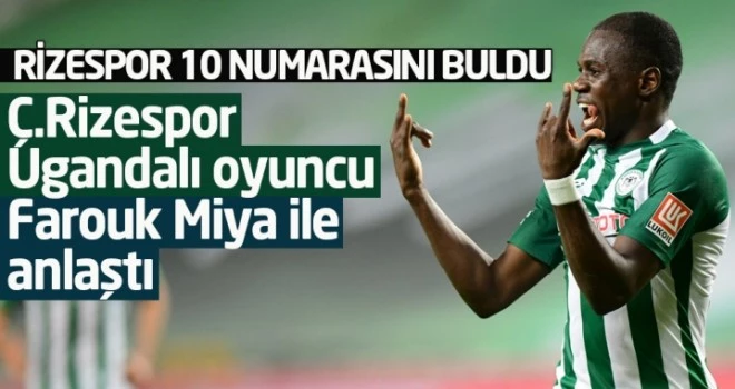 Ç.Rizespor, Ugandalı oyuncu Farouk Miya ile anlaştı