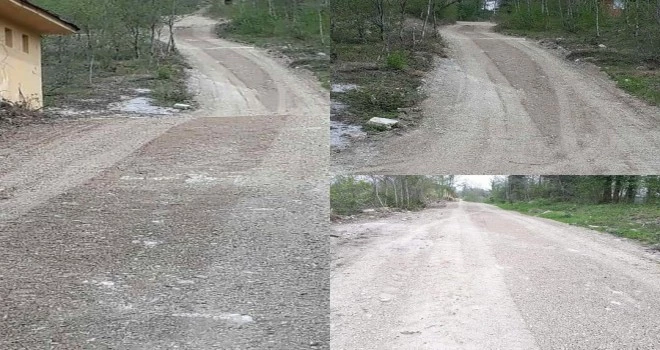 Hüseyin hoca köyünde yol çalışmaları yapıldı