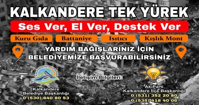 Kalkandere Belediyesi Yardım Kampanyası