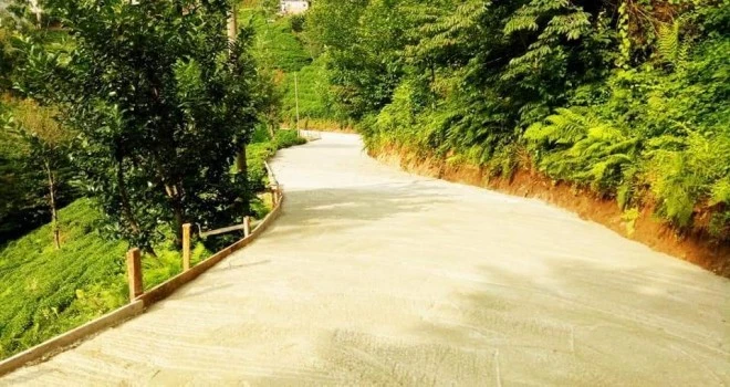 İnci köyü yol betonlanması tamamlandı