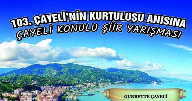 Bir Sevdadır ÇAYELİ Konulu Ödüllü Şiir Yarışması