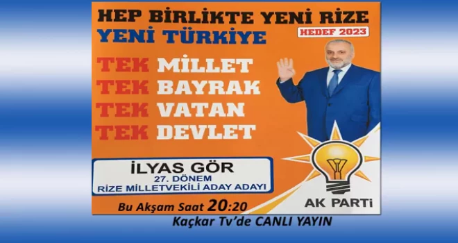 İlyas GÖR Kaçkar TV de Canlı yayinda