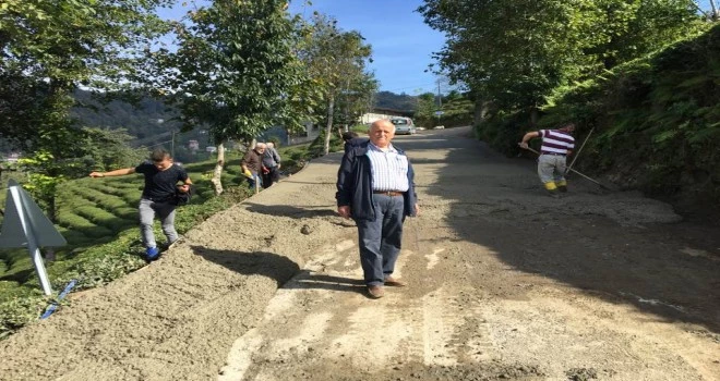 Kalkandere Çağlayan Köyü Betonlama Çalışması