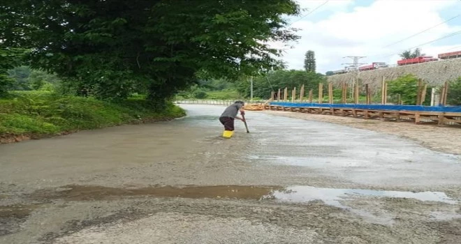 Kurban pazarının betonu döküldü