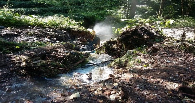 Yolbaşı Köyü Şiddetli Yağış Hasara Yol Açtı