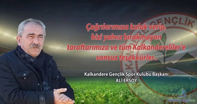 Kalkanderespor Kulübü Başkanı Sezona Doğru